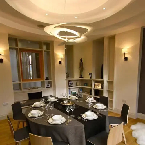 Italy Design Pendant Lamp Ring Ceiling Hanging Light Suspension Metal Chandelier for Kitchen Island Living Room - vue 4 sur 6