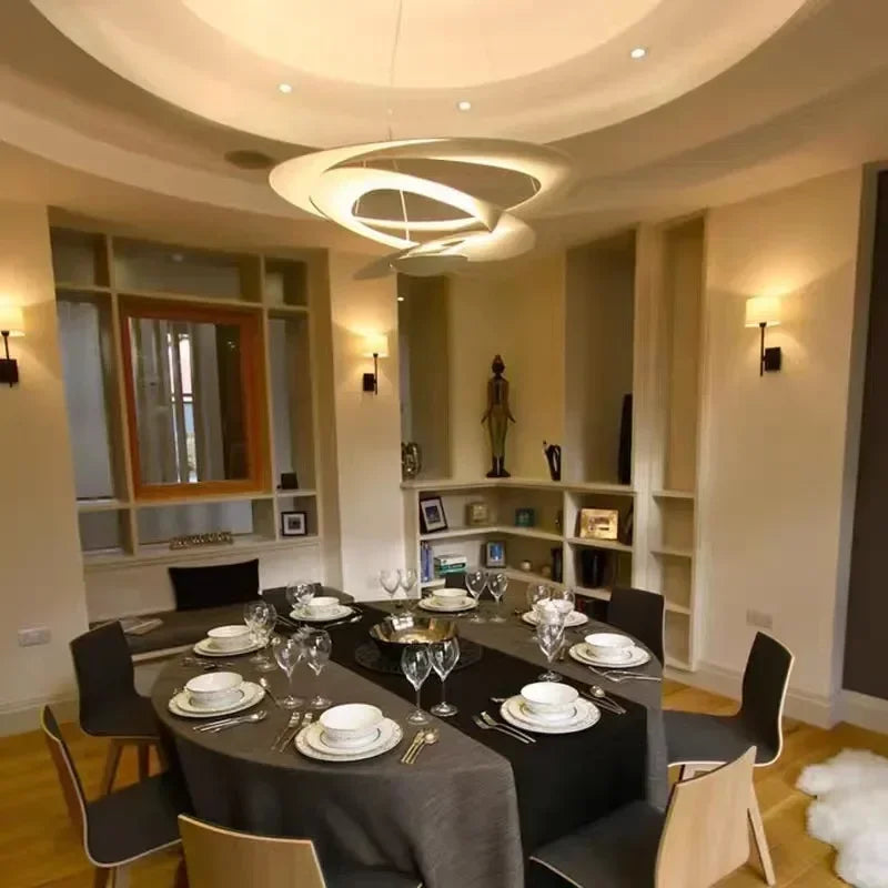 Italy Design Pendant Lamp Ring Ceiling Hanging Light Suspension Metal Chandelier for Kitchen Island Living Room - vue 3 sur 6