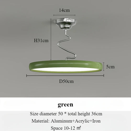 lustre moderne simple style nordique en aluminium avec lumières LED - vue 16 sur 18