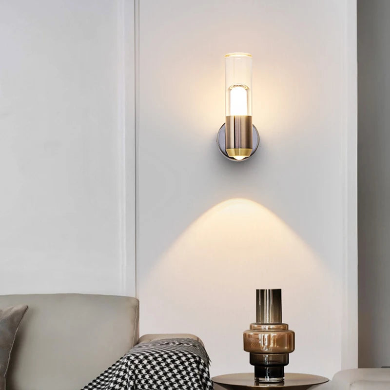 applique murale mini en acrylique transparent style 	 luminaire