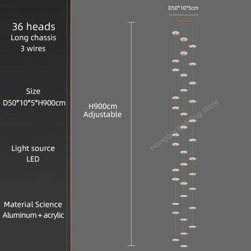lustre moderne à led pour éclairage intérieur décoratif - vue 25 sur 26