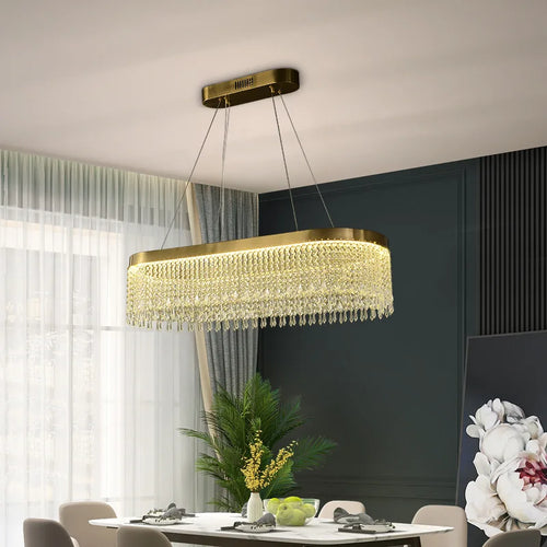 lustre en cristal led design moderne pour décoration intérieure - vue 5 sur 11