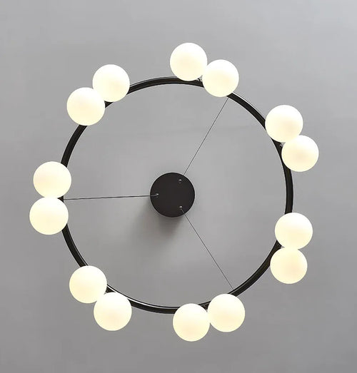 lustre moderne en verre éclairage suspendu réglable design élégant - vue 6 sur 10