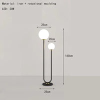 lampadaire led nordique en verre pour décoration maison