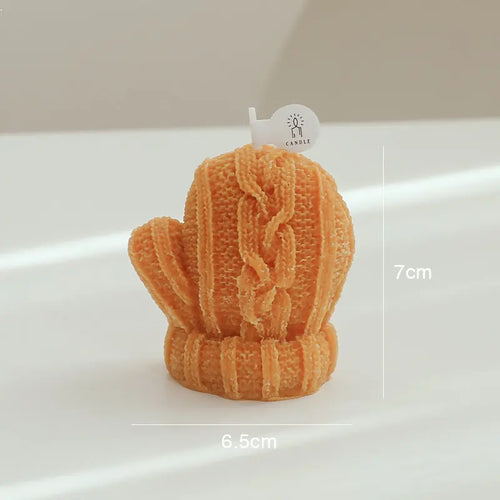 bougie parfumée mignonne en forme de gants faits main décoration de fête - vue 6 sur 10