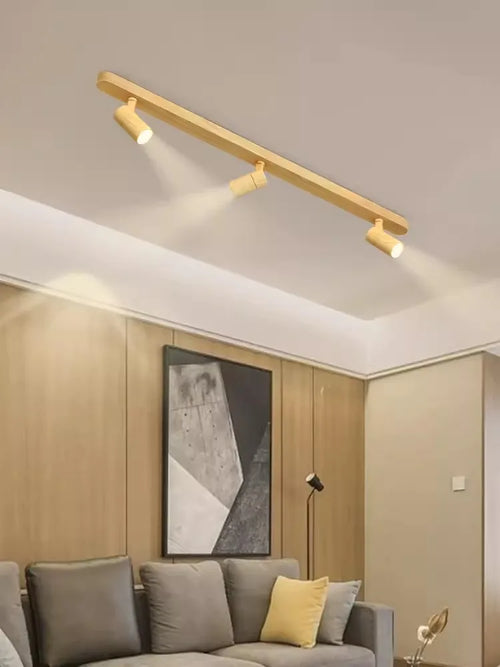 lustre led moderne imitation bois pour intérieur et design élégant - vue 3 sur 16