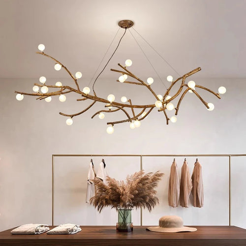 Lustre LED style branche de bois design moderne - vue 2 sur 15