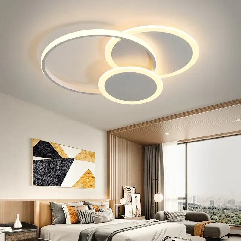 lustre moderne à leds pour décoration intérieure lumineuse - vue 3 sur 10