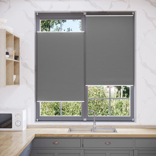 Store plissé occultant thermique sans perçage pour porte