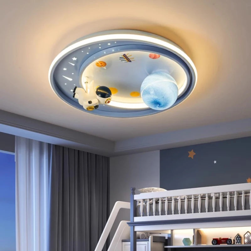 plafonnier enfant design astronaute et licorne mignon - vue 4 sur 8