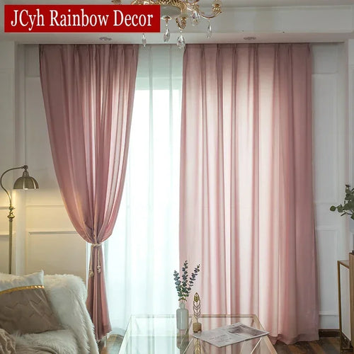 Voilage tulle semi froissé moderne pour salon chambre