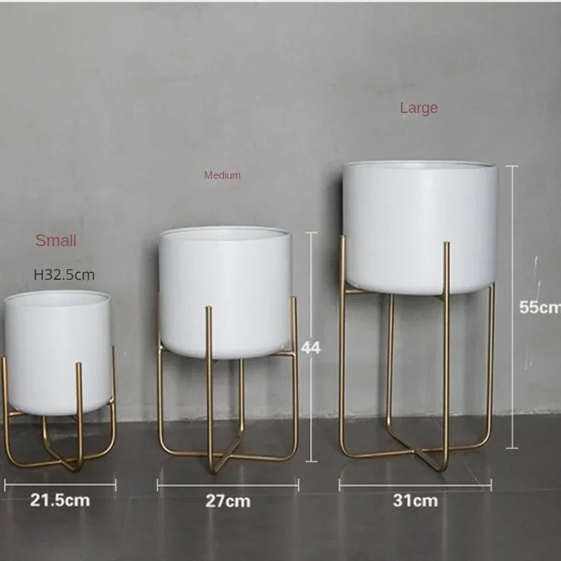 etagère à plantes dorée support à fleurs amovible et polyvalent - vue 6 sur 12