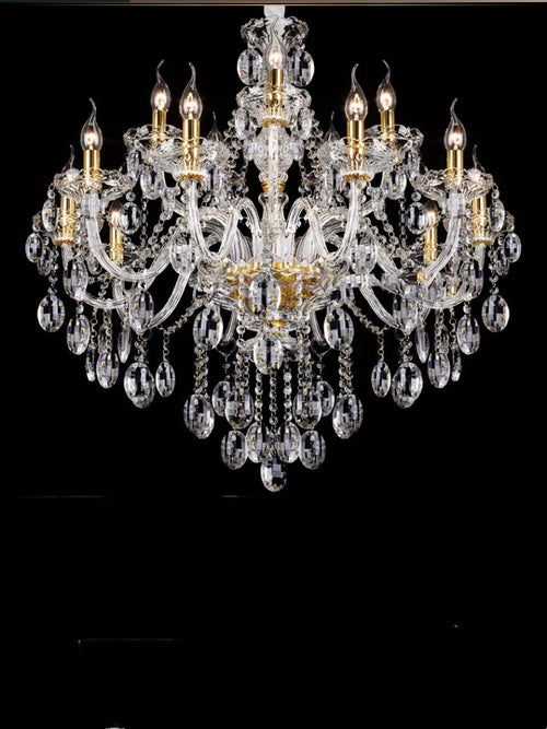 lustre en cristal moderne avec lumière design élégant - vue 6 sur 11