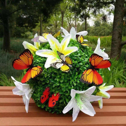 boule décorative en gazon artificiel pour jardin mariage et balcon - vue 9 sur 10