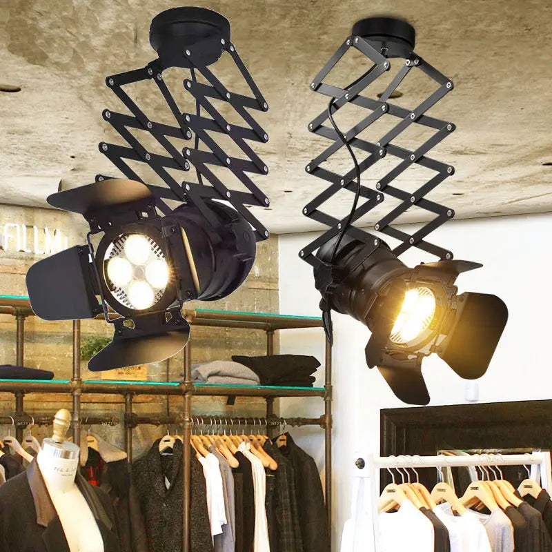 suspension en fer style rétro pour décoration industrielle - vue 7 sur 8