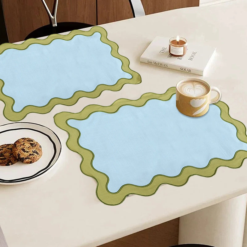 Serviette de table coton lin style naturel lot 4