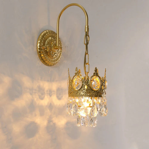 applique murale en cristal rétro pour décoration intérieure élégante - vue 2 sur 9