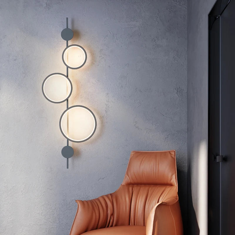 applique murale nordique à led design moderne pour décoration intérieure - vue 5 sur 8