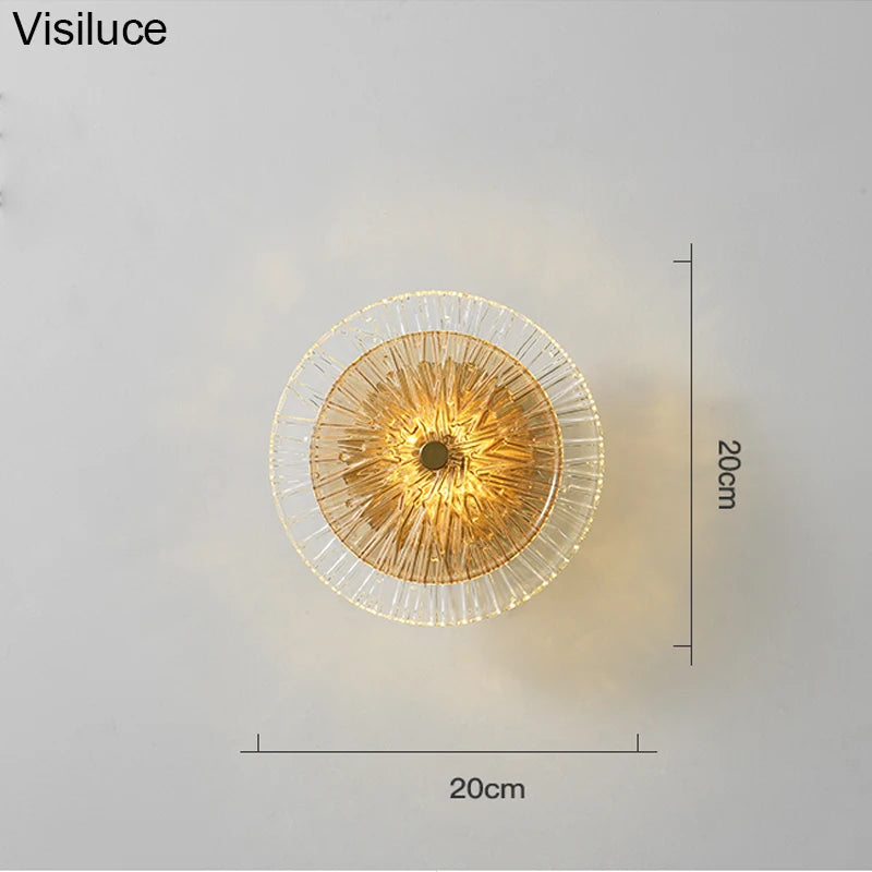 lampe led ronde en verre au design nordique moderne