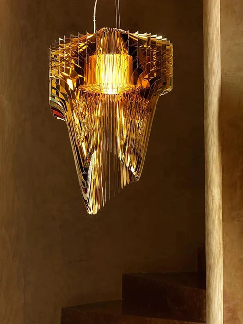 lustre design italien créatif modèle villa art acrylique - vue 5 sur 9