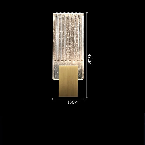 applique murale design gouttelette d'eau cristal led cuivre nordique - vue 19 sur 20