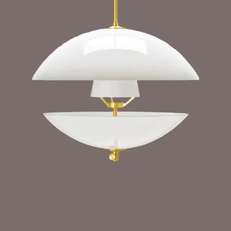 suspension en verre nordique réglable en hauteur art déco - vue 5 sur 7