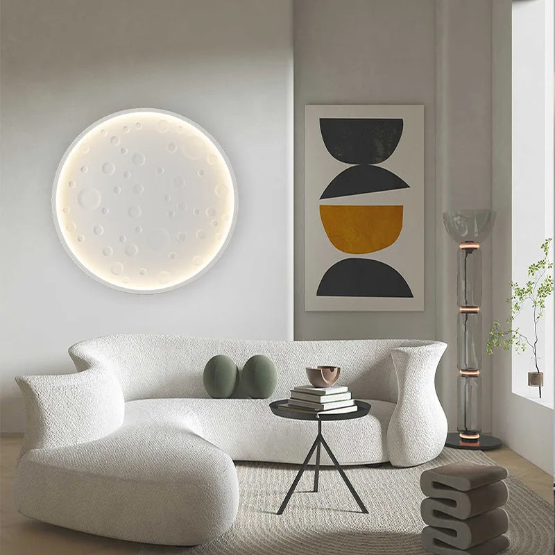 applique murale ronde moderne avec prise et fil rechargeable - vue 5 sur 14