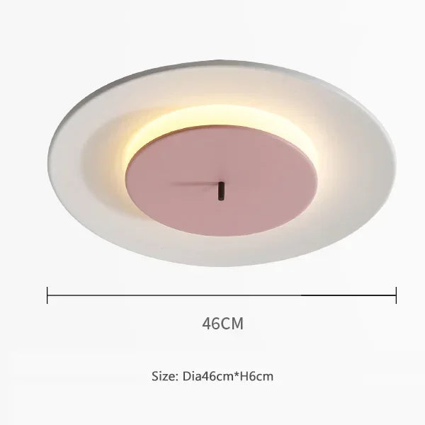 plafonnier moderne minimaliste en fer acrylique avec lumière led colorée