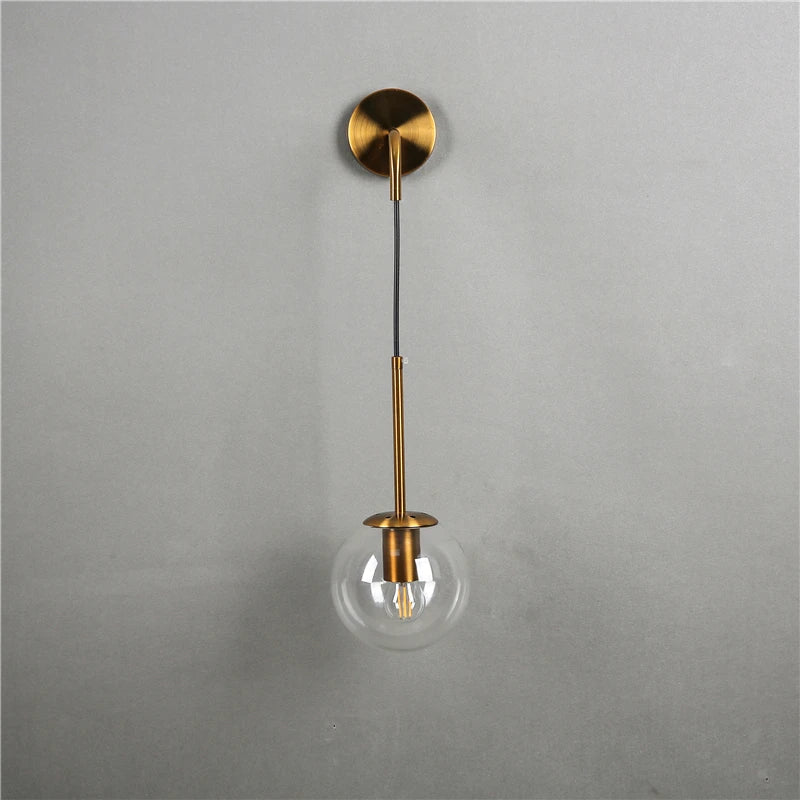 applique murale nordique moderne en verre rétro lumineux - vue 4 sur 18