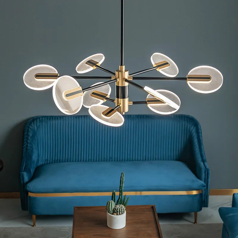 lustre led nordique créatif pour décoration intérieure moderne - vue 4 sur 9
