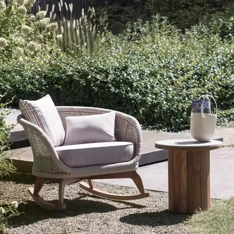 canapés en osier pour patio extérieur en ensemble - vue 6 sur 9