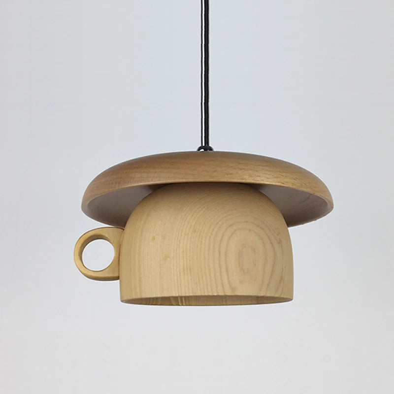 Creative bois tasse suspension moderne salle à manger suspension lampe cuisine luminaires éclairage intérieur décor à la maison Loft Luminaire