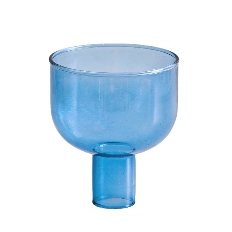 bougeoir décoratif en verre pour bougies et plantes