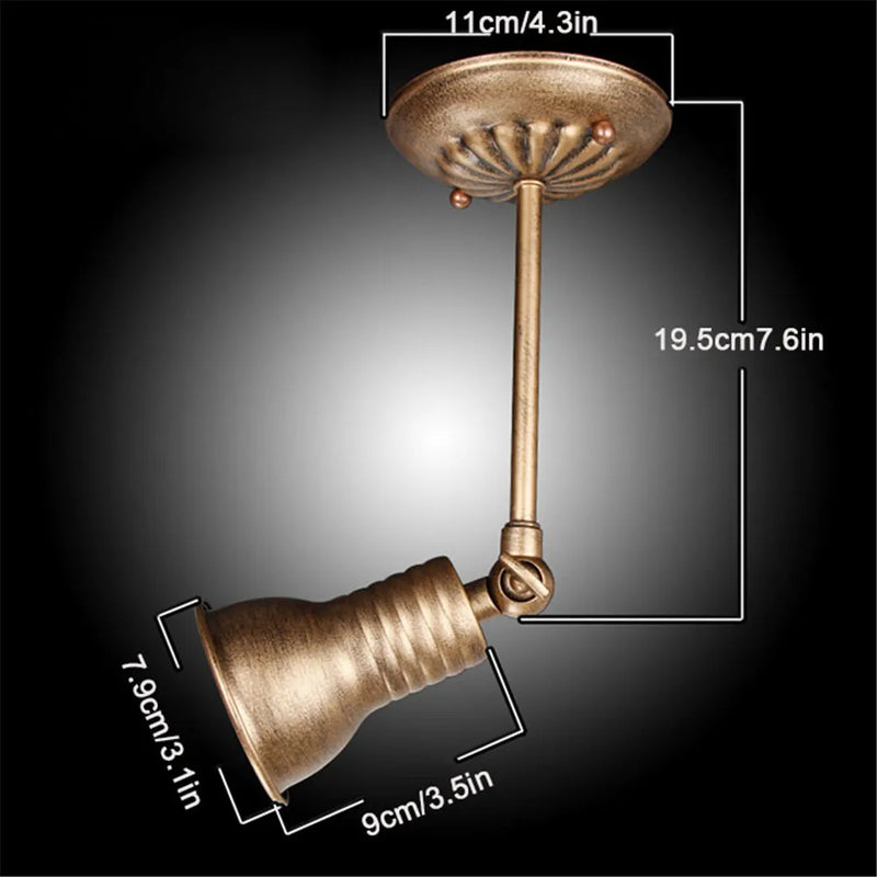 Mini lampe suspendue rustique avec douille E27 en céramique