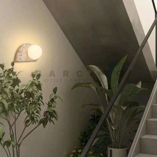 applique led terrazzo japonais rétro nordique pour homestay - vue 2 sur 10