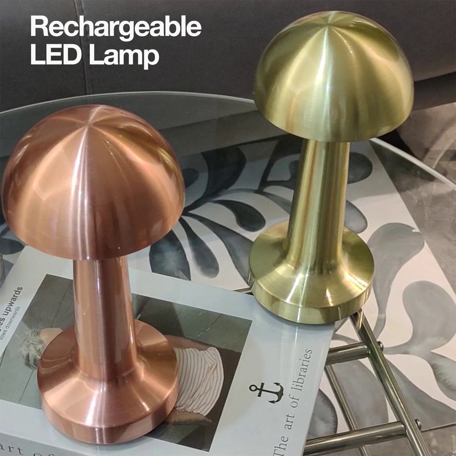 lampe de bureau led rechargeable tactile design moderne décoratif - vue 4 sur 9