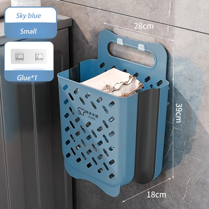 panier de rangement pliable à suspendre pour linge sale - vue 12 sur 19