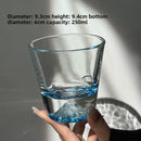 Tasse verre style japonais motif mont fuji