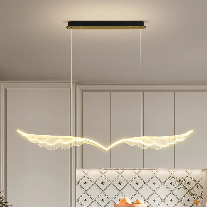 lustre nordique de luxe ailes artistiques éclairage intérieur - vue 3 sur 7