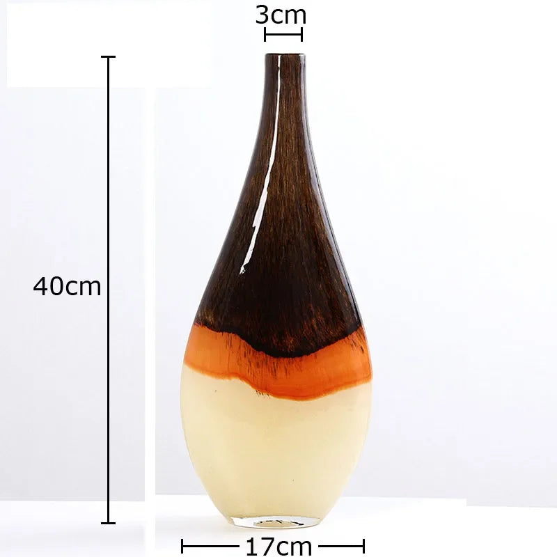 vase en verre dégradé pour fleurs décoration florale artistique - vue 10 sur 9
