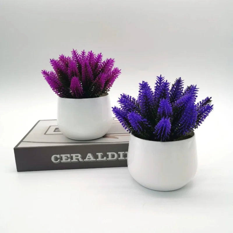 plantes artificielles de lavande pour décoration intérieure et bureau - vue 2 sur 11