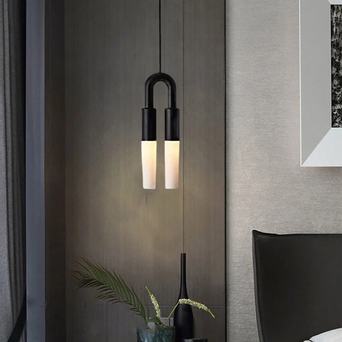 suspension led en métal avec cordon réglable et acrylique - vue 2 sur 6