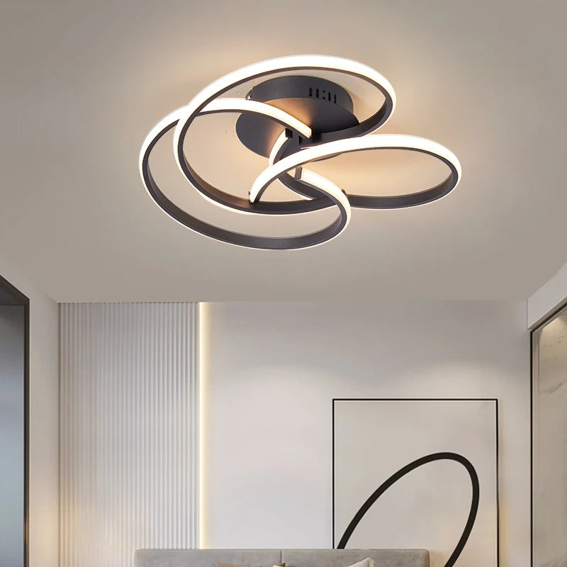 Plafonnier moderne à LEDs lumières pour salon chambre étude salle éclairage intérieur plafonnier Chrome/plaqué or