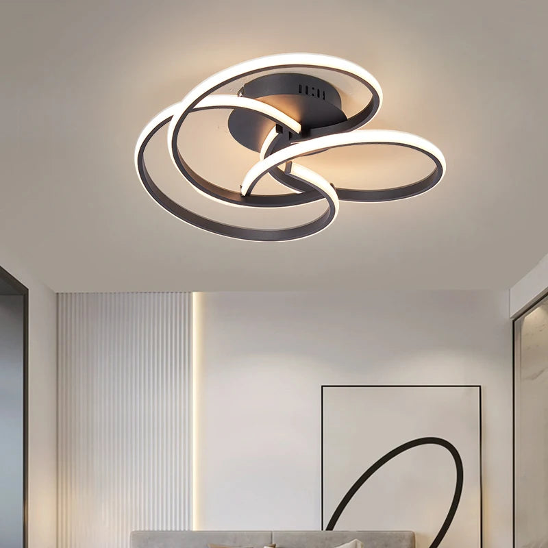 plafonnier moderne à LEDs lumières pour salon chambre étude salle éclairage intérieur Chrome/plaqué or