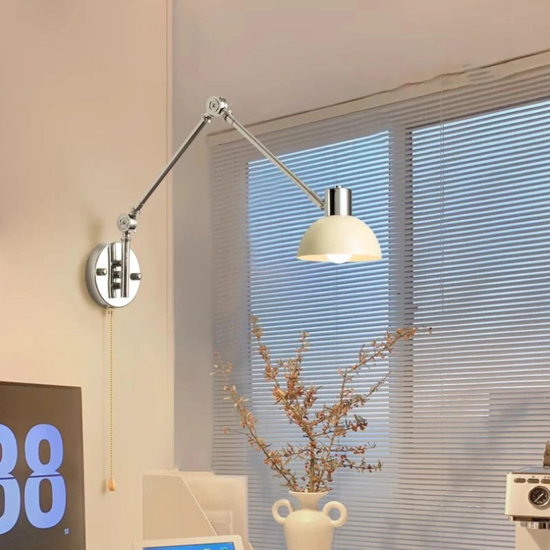 applique murale télescopique moderne bras basculant lampe rotative - vue 5 sur 11