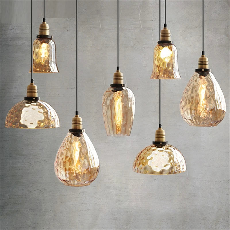 suspension modernes en verre pour éclairage de plafond