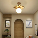 applique murale suspendue en bois nordique avec bras oscillant led