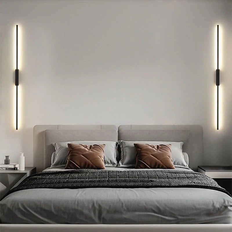 Nordique noir applique murale LED lumières applique pour chambre salon lampes d'intérieur applique murale Luminaires décor pour la maison AC110-220V