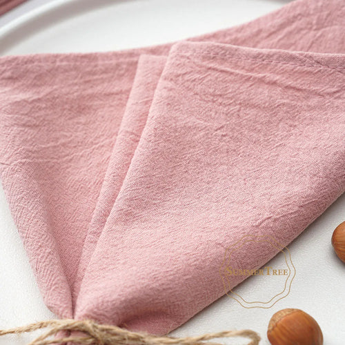 Serviette de table coton lavé style vintage rustique