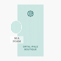 serviette de plage personnalisée rayures monogramme style preppy